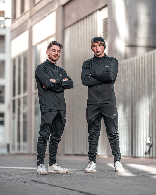 Bas de survêtement polyester pour hommes - Noir